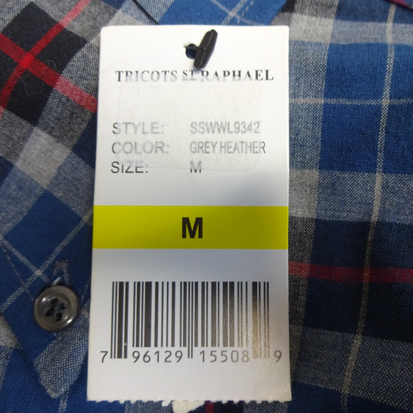 Triscots St Raphael Medium Button Down Plaid - Picture 5 of 7